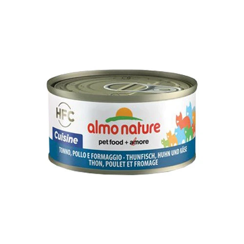 Almo Nature HFC 70 Cat Food - Tin - Tuna, Chicken And Cheese