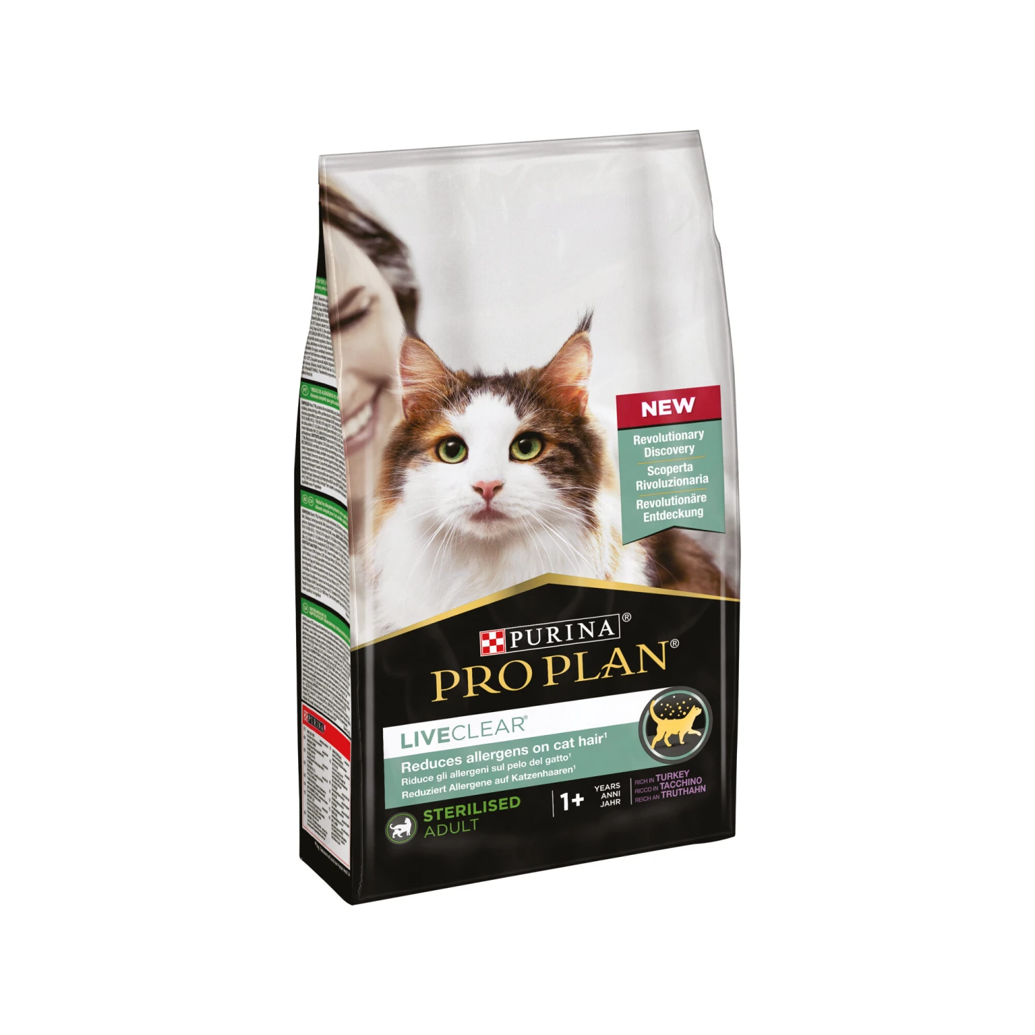 Purina Pro Plan LiveClear Sterilised Cat Food Adult 1+ Years - Turkey